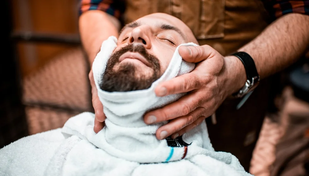 Hot towel shave at Rako Barber Shop
